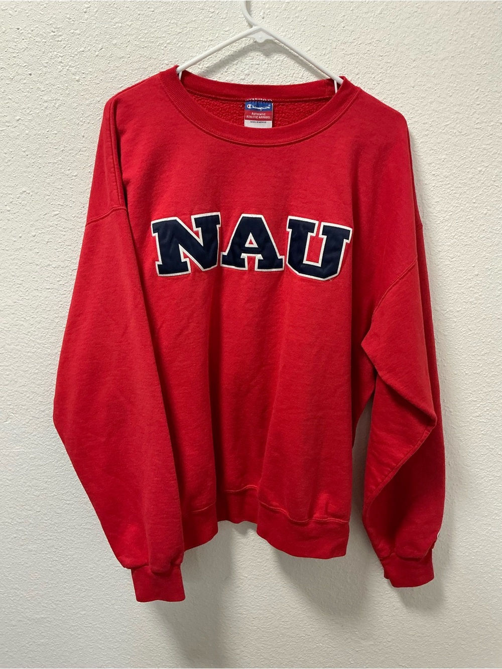 Vintage Champion Red NAU Crew Sweatshirt XL Northern Arizona University